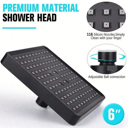 Handheld Shower Head with 57-Inch Hose, Adjustable round Faucet Set, Includes Adapter and Wall Mount, /Silver Color, Bathroom Upgrade, Showerhead with Handheld Sprayer