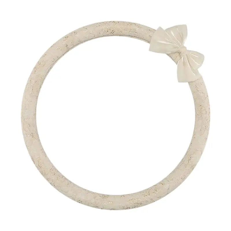 Lace Steering Wheel Cover 15 Inch Diameter Elegant Black with Large Cute Bow-Knot Design Aesthetic Car Interior Decoration Non-Slip Universal Fit for Women Men