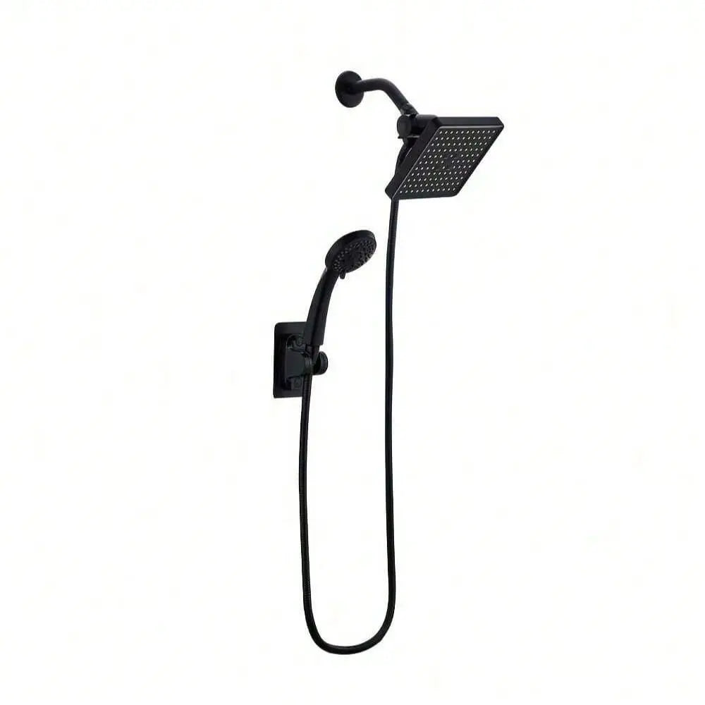 Handheld Shower Head with 57-Inch Hose, Adjustable round Faucet Set, Includes Adapter and Wall Mount, /Silver Color, Bathroom Upgrade, Showerhead with Handheld Sprayer
