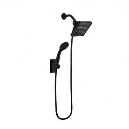 Handheld Shower Head with 57-Inch Hose, Adjustable round Faucet Set, Includes Adapter and Wall Mount, /Silver Color, Bathroom Upgrade, Showerhead with Handheld Sprayer