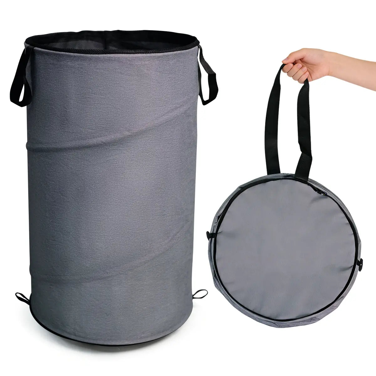 30-Gallon (109L) Collapsible Laundry Baskets - Foldable Pop-Up Hampers with Reinforced Handles for Home, Dormitory, and Travel Storage Solutions