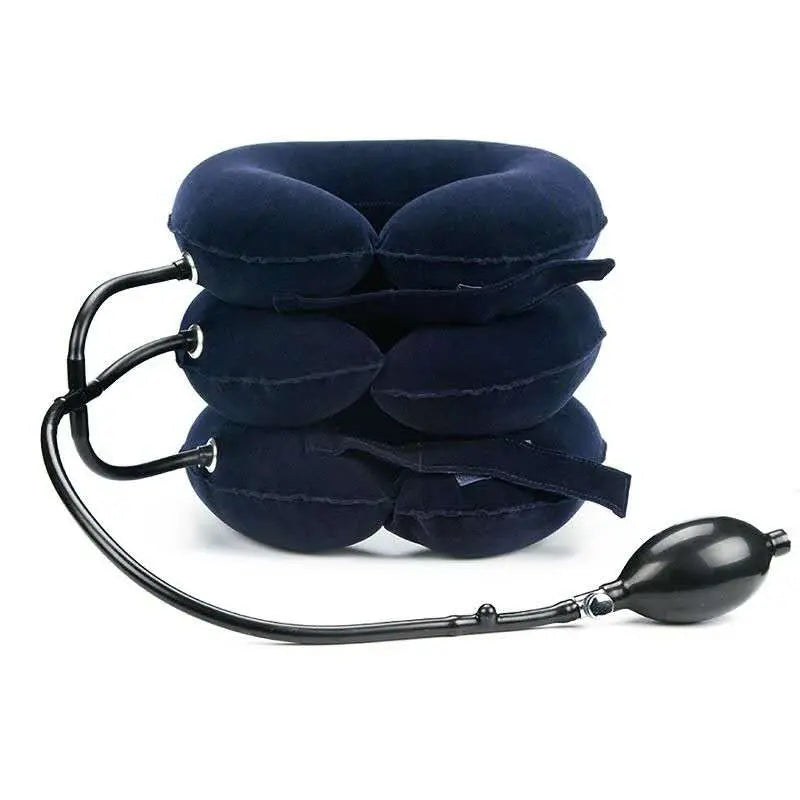 Inflatable Cervical Neck Traction Device - Adjustable Neck Stretcher Brace for Immediate Pain Relief and Home Decompression Therapy