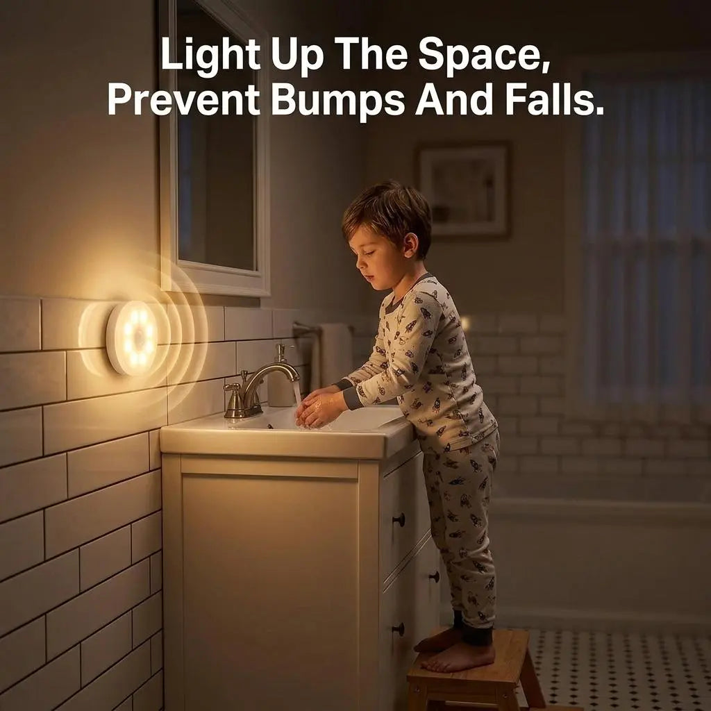 8 Leds Smart Motion Sensor Ninght Lihgt，Portable Motion-Sensor Light Indoor USB Rechargeable Automatic LED Lights for Stair, Closet, Hallway,Bed Room